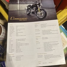 Norton Commando 961 Sport / Cafe Racer brochure Rare