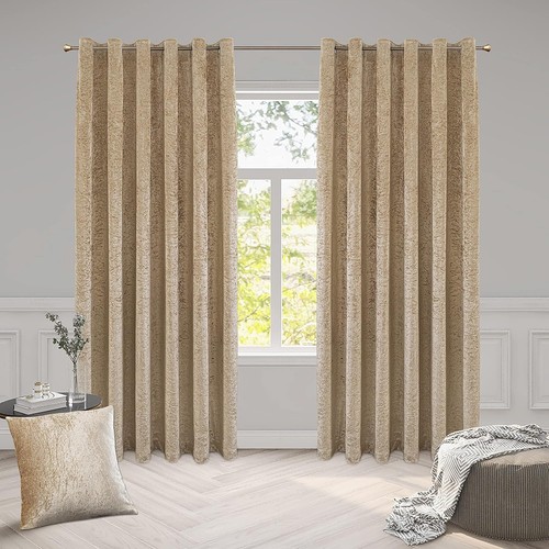 Crushed velvet curtains - velvet, –