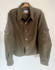 Jump the Gun Jacket 42 L XL Olive Green Cotton Mod Made in England Mens Retro 