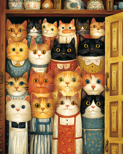 Cat crowd vintage outfits - crowd,
