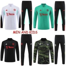 Football Sets Men Tracksuit Jumper Training Suit Kids Boy Tops+ Pants Shirts UK