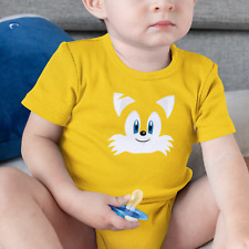 Tails The Fox Babygrow Romper Baby Grow Vest - Retro Classic Game Cute Yellow