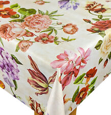 Bold Spring Flowers PVC Vinyl Wipe Clean Oilcloth Tablecloth