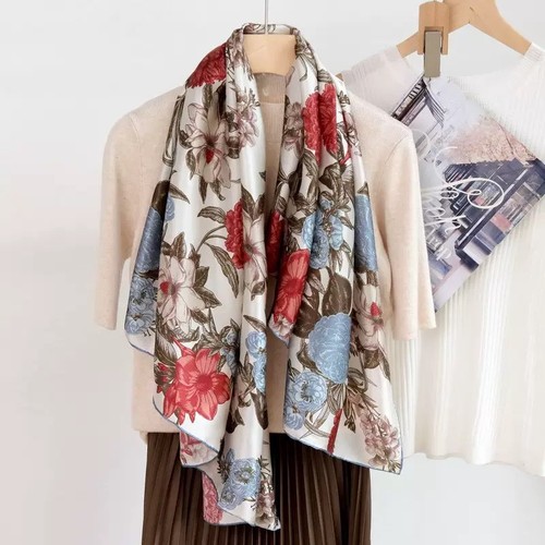 Mulberry silk scarf blue - scarf,