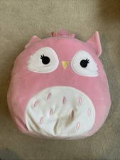 Squishmallows Bri the Pink Owl Soft Plush Toy With Crown 12"