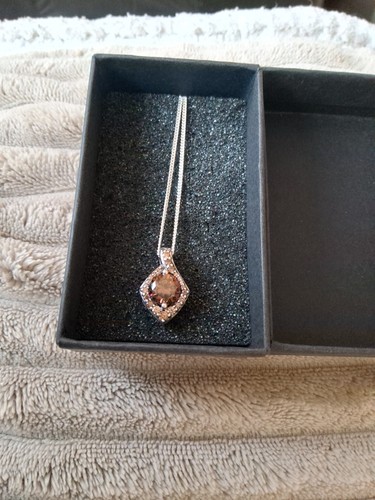 925 silver citrine necklace - 925,