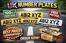UK Number Plates-Various