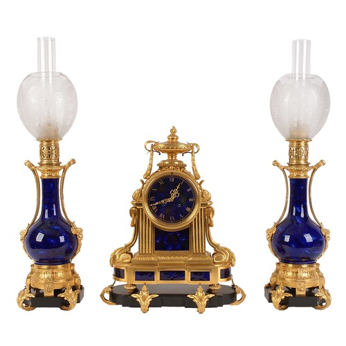 Fireplace set lapis lazuli - set, "lapis