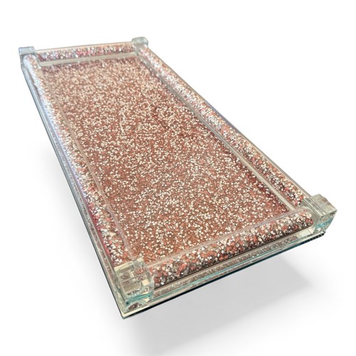 Pink crushed diamond crystal - crushed,
