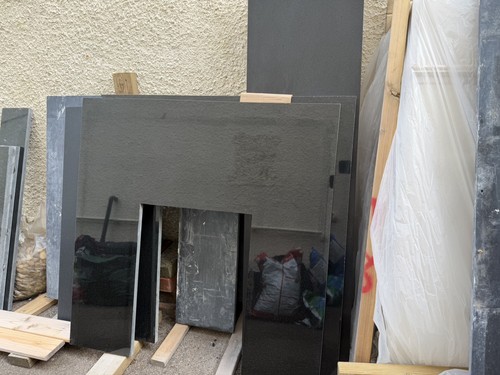 Large black granite - black,
