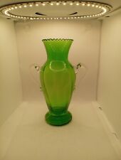 Vintage Unique GREEN VASE 10"