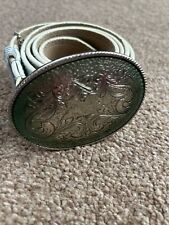 Guess Belt - White With Blue Stitching - 42”