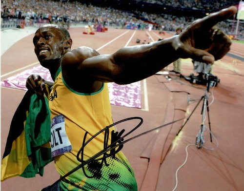 Usain bolt signed 10x8 - 10x8, photo