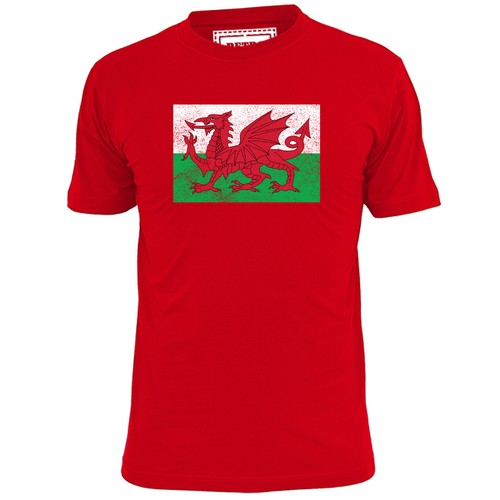 Mens distressed welsh flag - welsh,