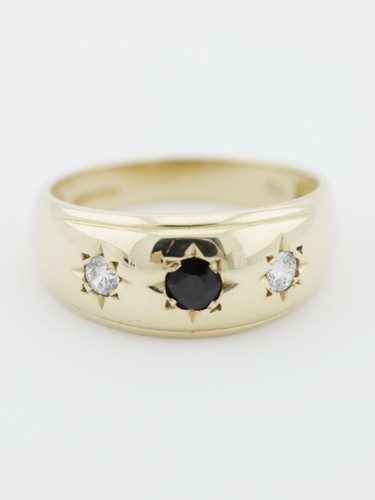 Gold gypsy trilogy ring - ring, 9ct