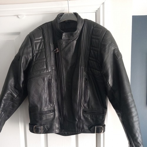 Belstaff black heavy leather - belstaff,