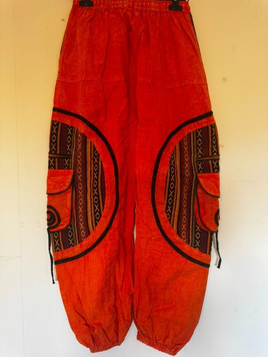 Orange harem pants unisex - orange,