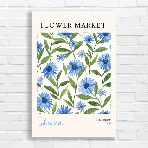 Tranquil daisy floral - floral, canvas