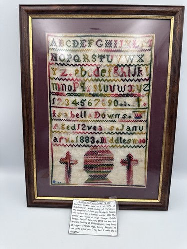 Antique 1883 embroidery - antique,