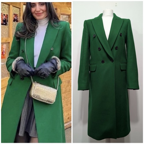 Zara moss green manteco - manteco, wool