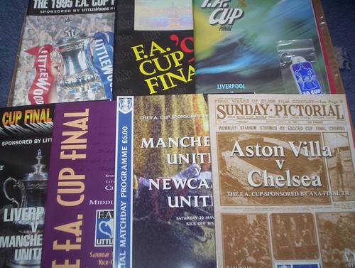 Cup final programmes - cup,