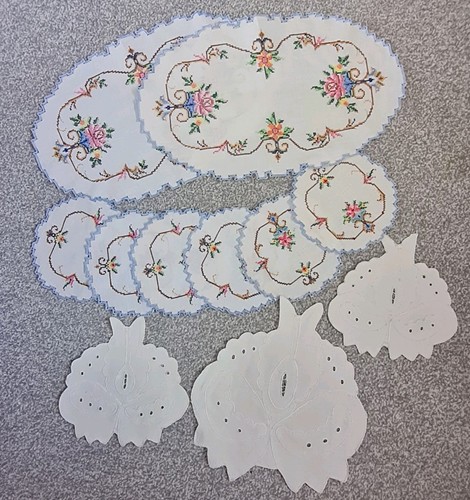Vintage linens embroidered - vintage,