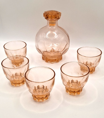 Art deco french peach - french, glass