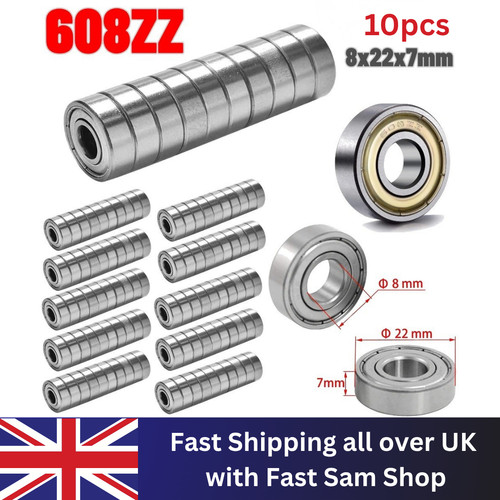 10pcs 608 rubber sealed - 10pcs,