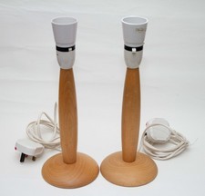 Pair of Laura Ashley Home Wooden Table Lamps Wood Bedside Lamp