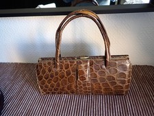 THE MARTIN - GENUINE VINTAGE 1950's CROCODILE SKIN /LEATHER HANDBAG  -BEAUTIFUL