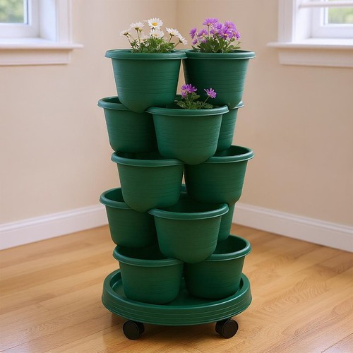 Stackable strawberry planters - strawberry,