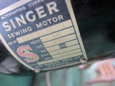 Vintage Singer Sewing Machine Motor 415 Volts 3 phase 1/3hp