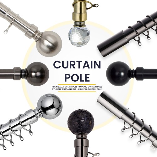 28mm extendable metal - metal, curtain