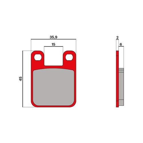 Malossi brake pads mhr senda - brake,