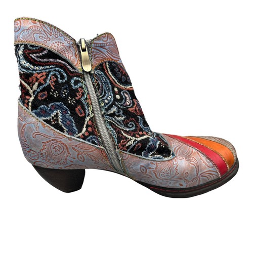 Socofy tapestry boots - tapestry,