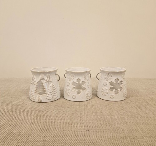 Tea light holders natural - tea, holders-natural
