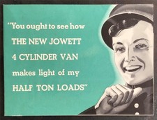 JOWETT 10 HP VAN & LORRY Sales