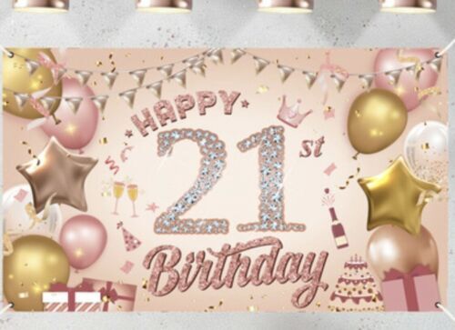 Happy 21st birthday backdrop - happy,