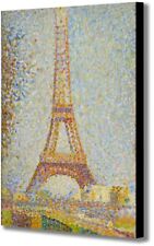 Eiffel Tower by Georges Seurat, 1889 - Canvas Wall Art Framed Print 