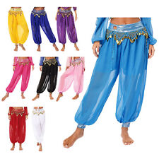 Womens Belly Dance Trousers Bloomers Lantern Pants Bollywood India Dance Costume