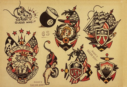 Sailor jerry tattoo art flash - jerry,