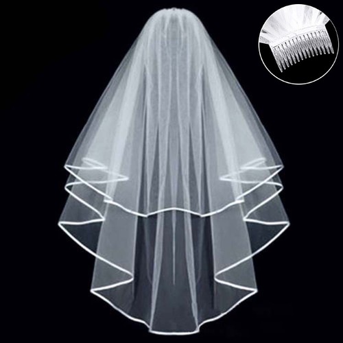 White ivory bride - veil, bridal
