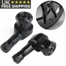 2Pcs Set Motorcycle Motorbike 90 Degree Angle Wheel Tire Stem Tubeless Valve UK
