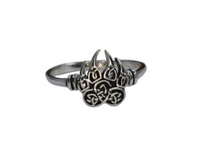 Sterling  Silver   925  Norse  Viking   Bear  Claw  Ring   !!         New  !!