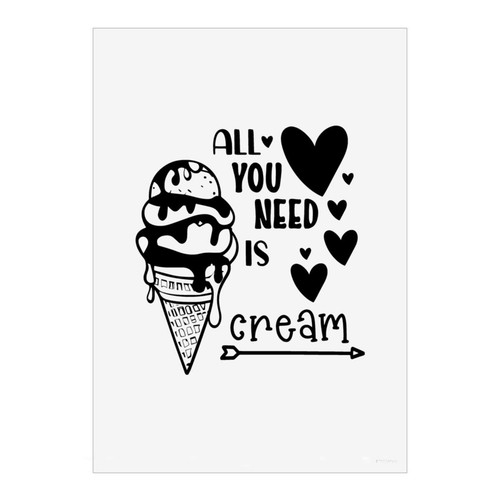 Ice cream love text - love, art
