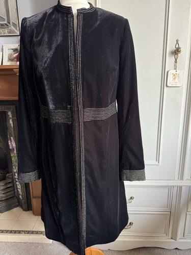 Boden black velvet gold stitch - boden,