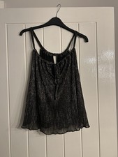Zara Sparkly Vest Top Gold &