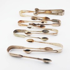 8 Vintage Silver Plated Sugar