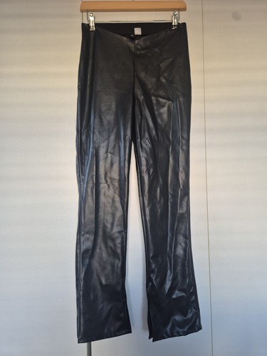 Black faux leather - faux,