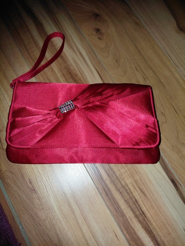 Next clutch red satin evening - next,